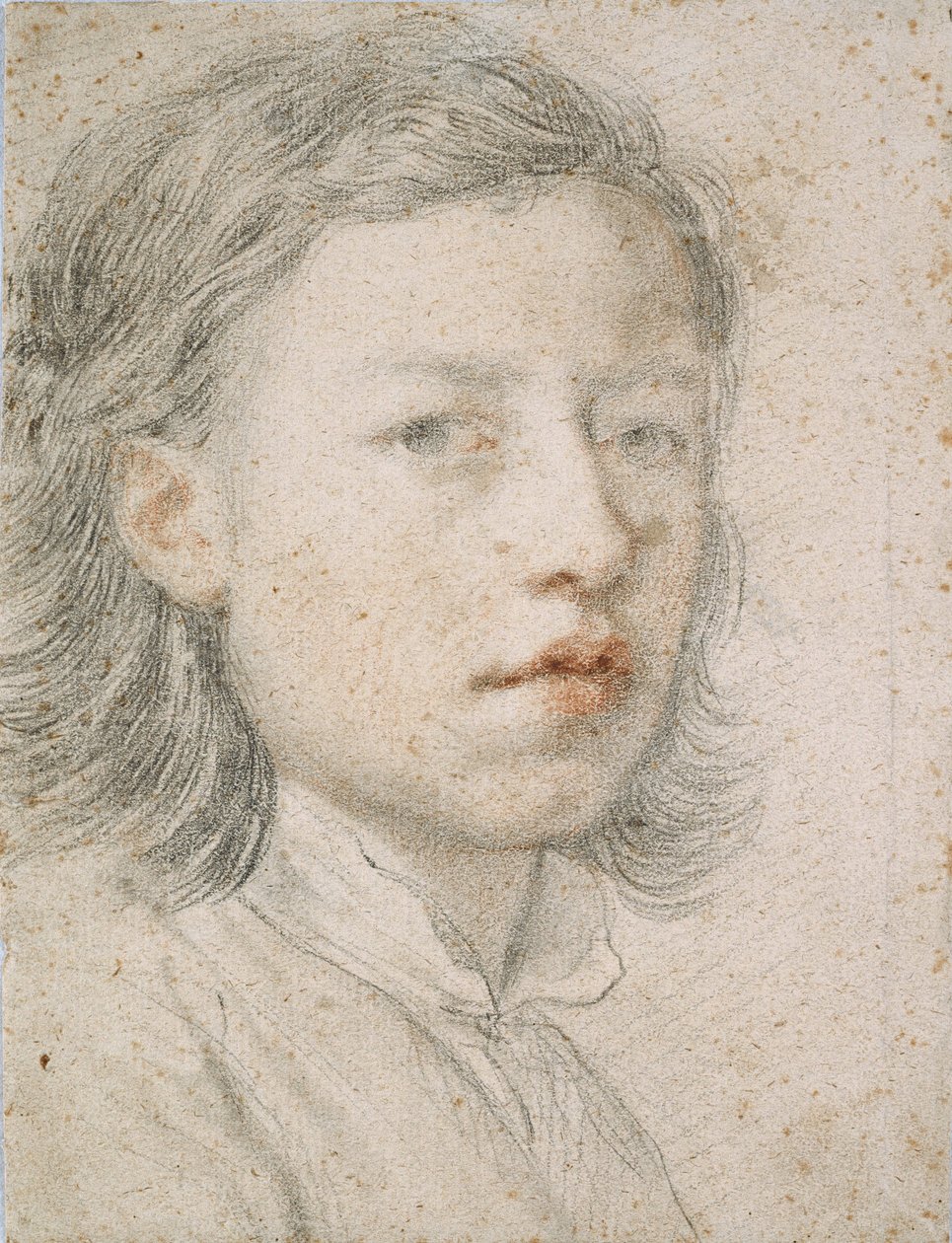 صورة شخصية - عمل أنتون رافائيل مينجز (1728-1779) ، دم وطباشير على ورق (26.1 × 20.2 سم) بواسطة انطون رافائيل منغز