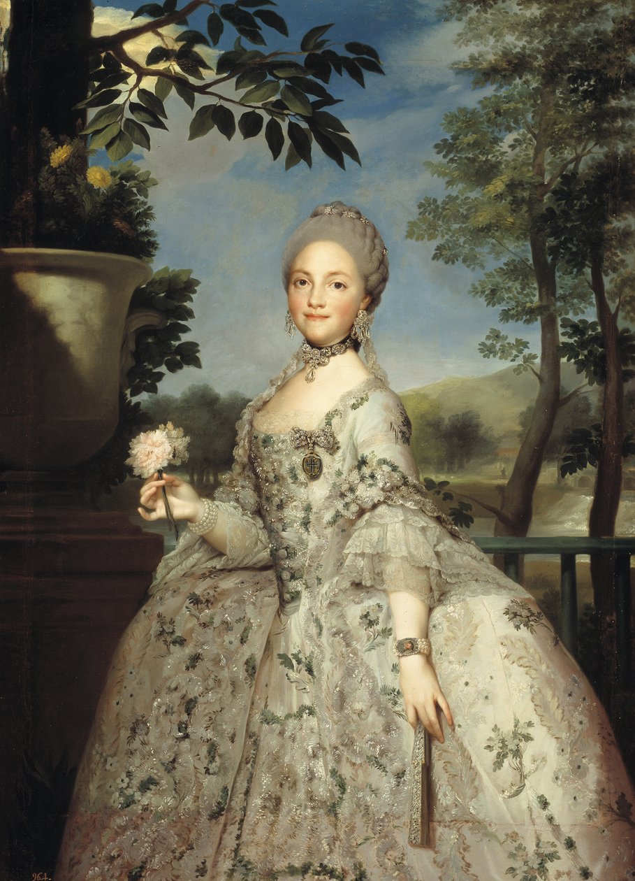 صورة ماريا لويزا من بارما كأميرة أستورياس ، كاليفورنيا 1764-1765 بواسطة انطون رافائيل منغز