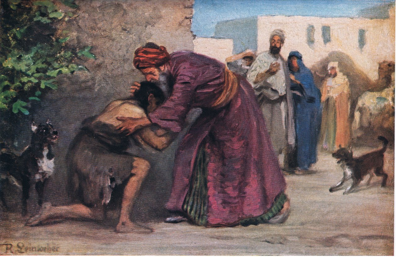الابن الضال من قصة هولبرت للكتاب المقدس التي نشرتها شركة جون وينستون 1932 بواسطة انطون روبرت لينوير