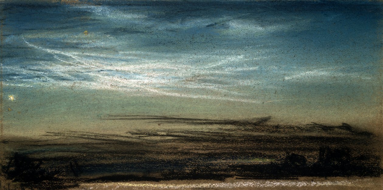 Sunset and noctilucent cloud, 6 July 1885 بواسطة فريدريك (المرتبط ب) بارنارد
