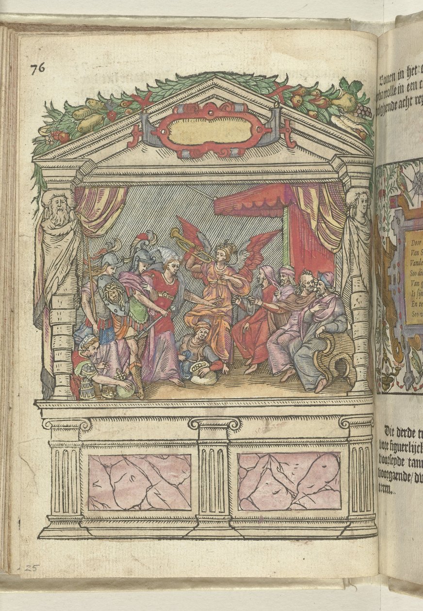 مسرح مع تمثيل استعاري في Grote Markt ، 1578 بواسطة أنتوني فان ليست