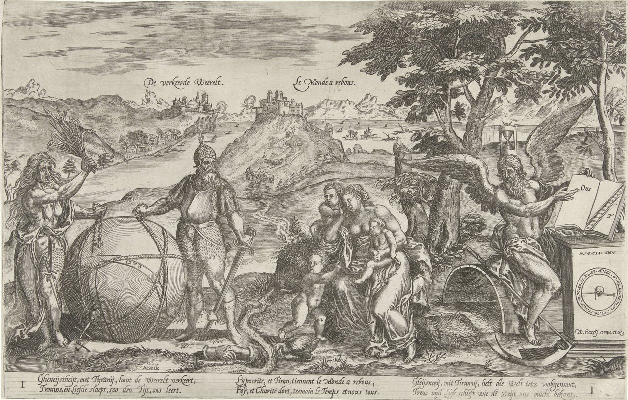 العالم الخطأ 1579 The Error Weerelt / Le Monde a rebous (العنوان على الكائن) رموز حول الوضع السياسي في هولندا في الأعوام 1576-1579 (عنوان السلسلة) بواسطة أنتوني ويريكس (الثاني)