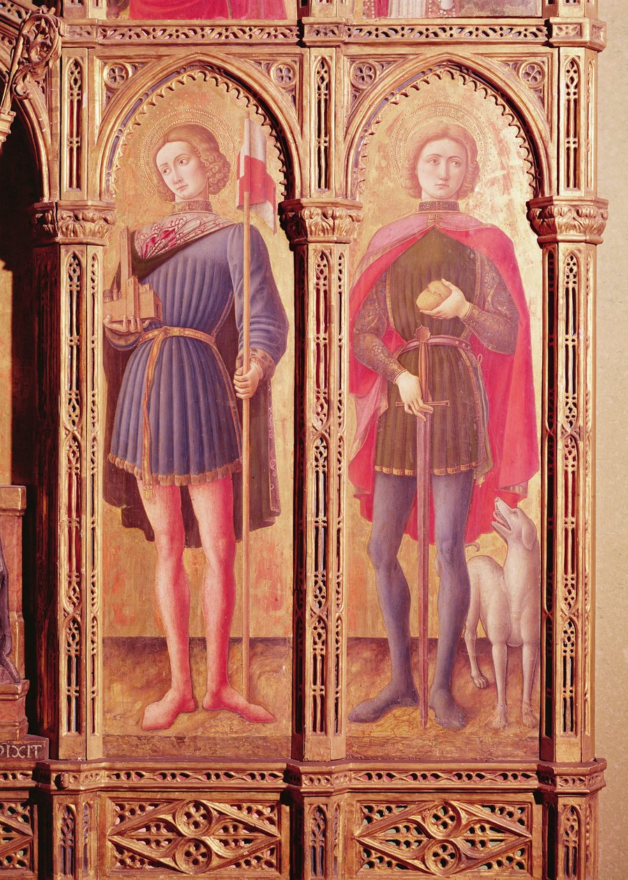 و Pesaro Polyptych ، تفاصيل القديسين بواسطة أنطونيو فيفاريني
