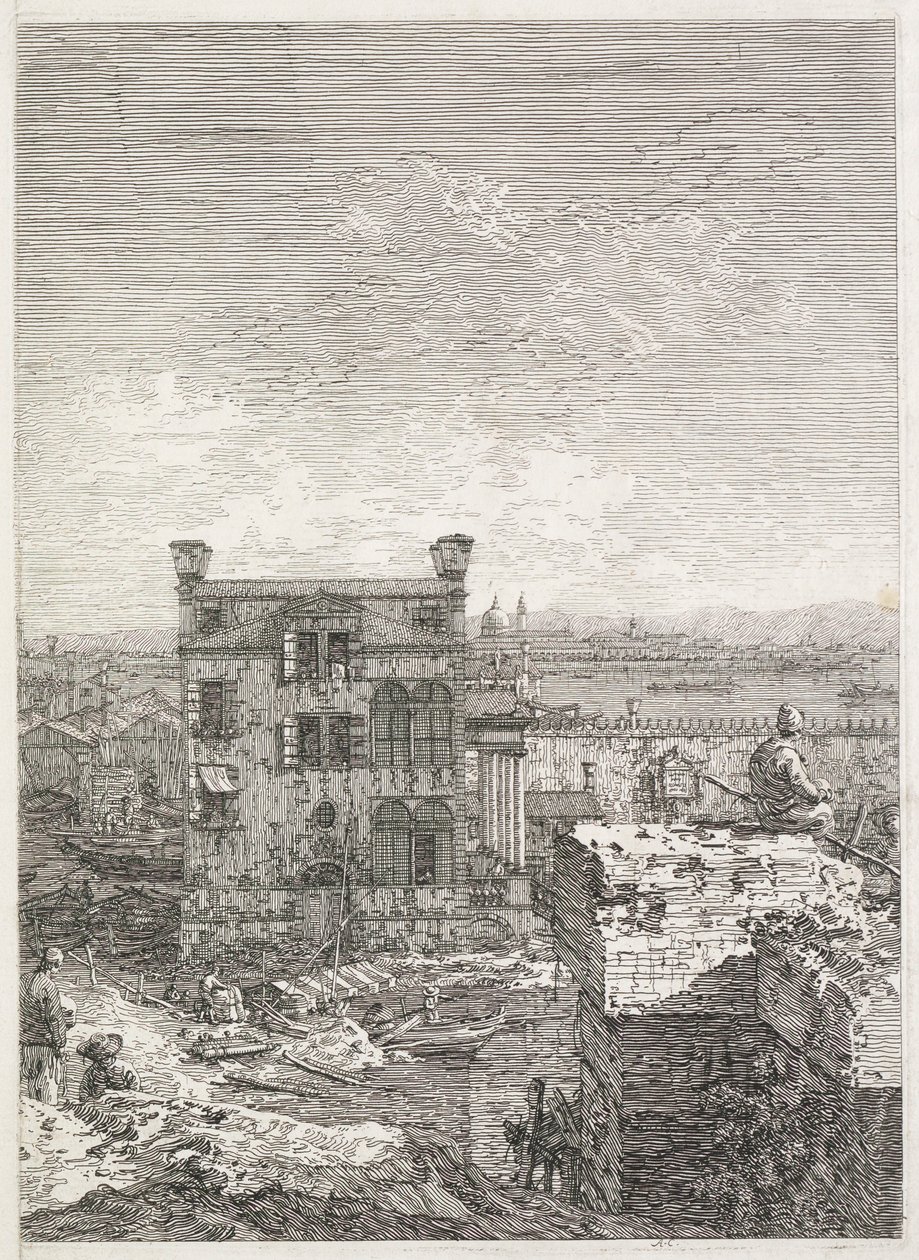 المشاهدات: منزل محاط بستة أعمدة ، 1735-1746. بواسطة قناة جيوفاني أنطونيو (كاناليتو)