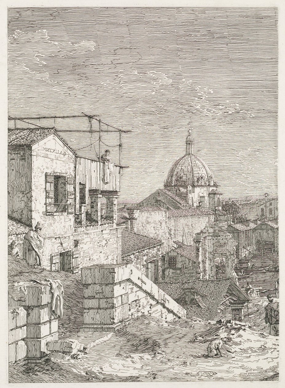 المشاهدات: البيت ذو النقش 1735-1746. بواسطة قناة جيوفاني أنطونيو (كاناليتو)