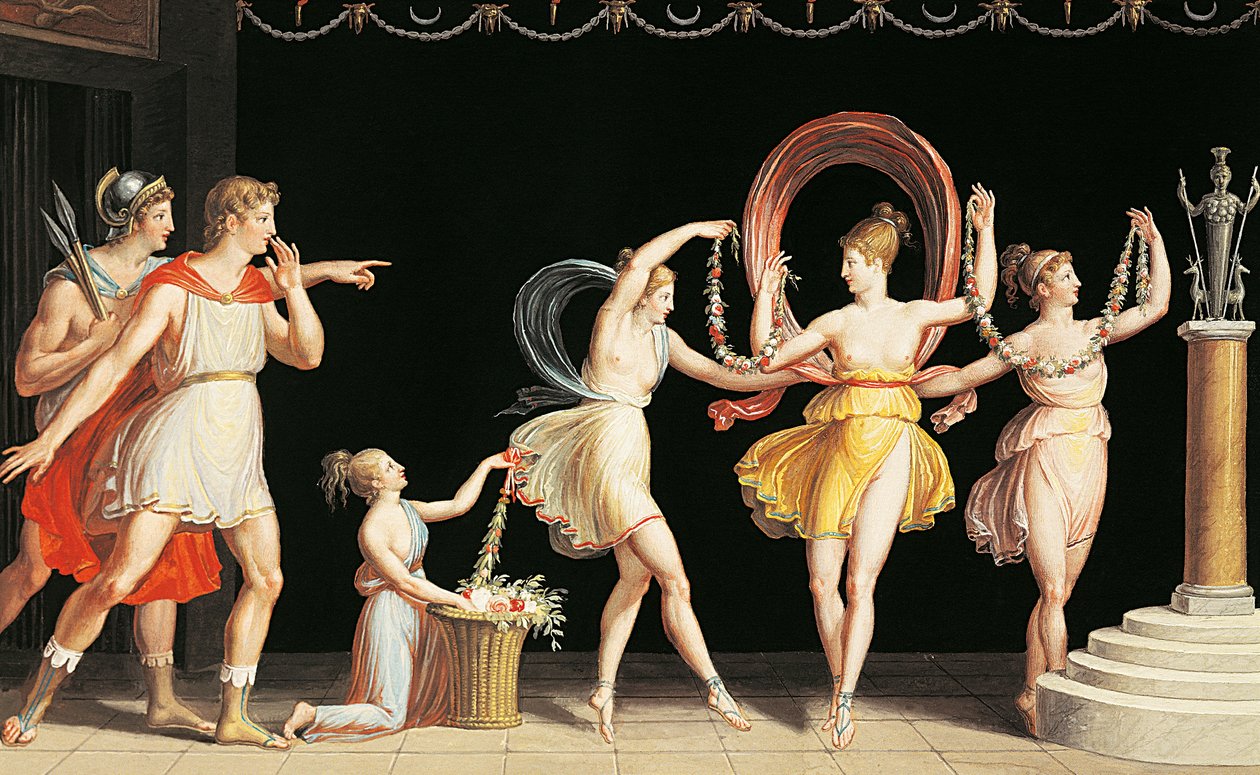 Abduction of Helen by Antonio Canova (1757-1822), Gouache on paper, 26,5x41 cm بواسطة انطونيو كانوفا