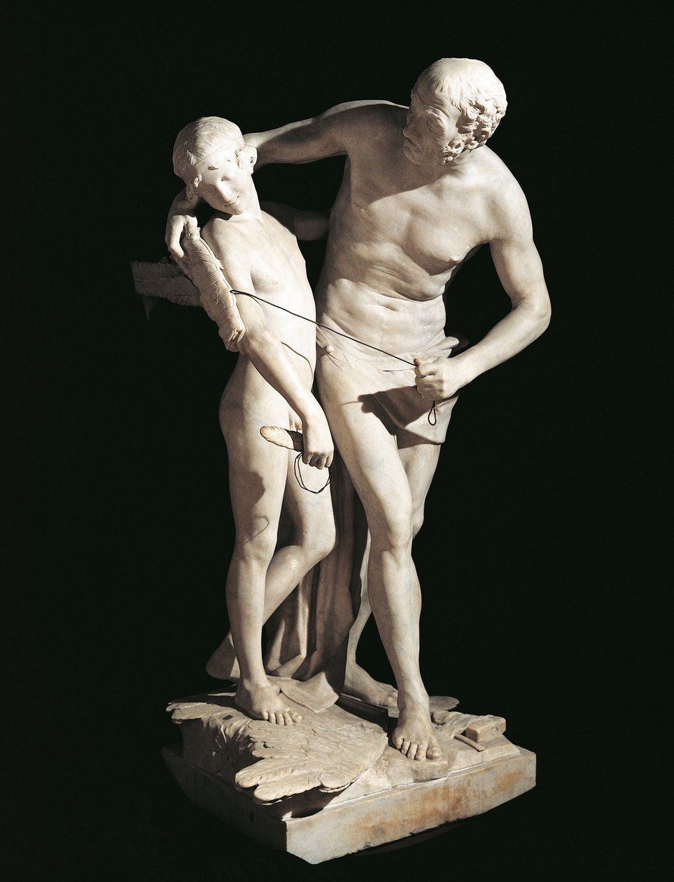 Daedalus and Icarus by Antonio Canova (1757-1822), marble sculpture, 220 cm height بواسطة انطونيو كانوفا