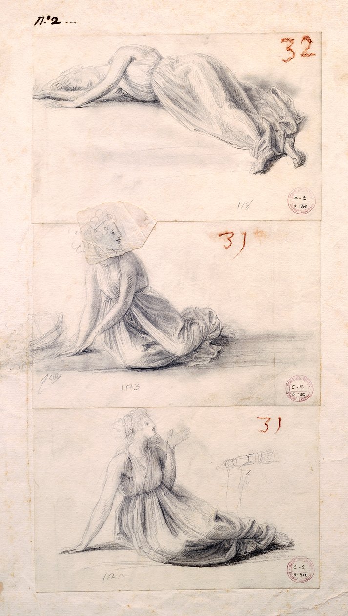 شخصية نسائية في ثلاث وظائف مختلفة لأنطونيو كانوفا (1757-1822) ، رسم بواسطة انطونيو كانوفا