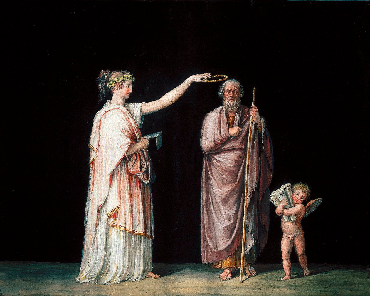 موسى كاليوب وهوميروس. تمبرا بواسطة أنطونيو كانوفا (1757-1822) ، حوالي عام 1798. بواسطة انطونيو كانوفا