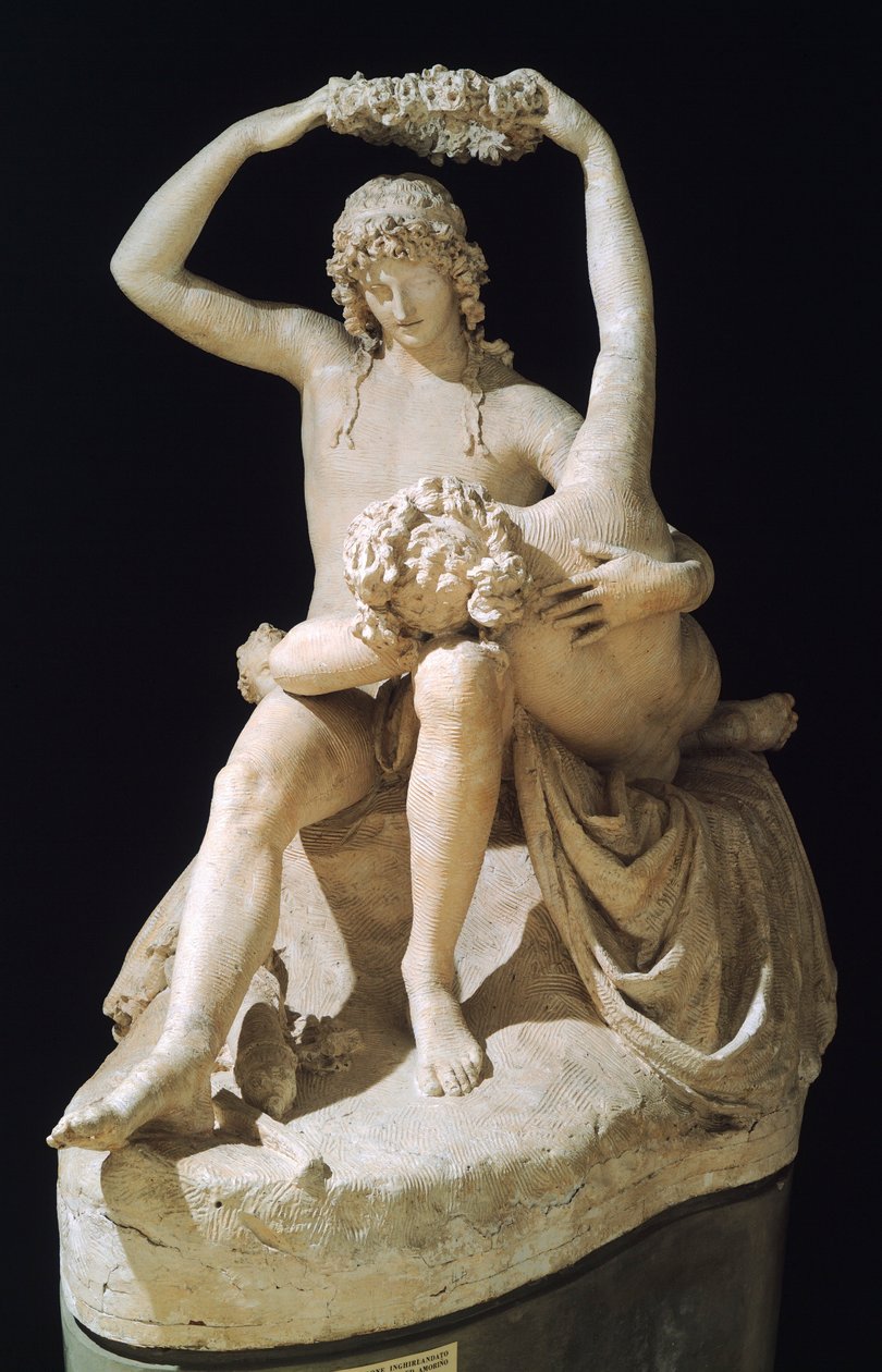 Venus crowning Love by Antonio Canova (1757-1822), plaster model بواسطة انطونيو كانوفا