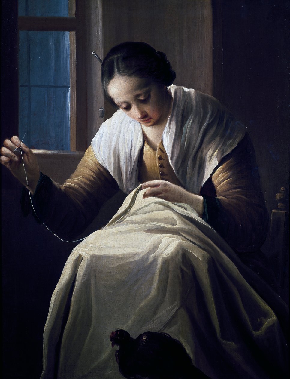 خياطة ، لأنطونيو سيفروندي (1657-1730) ، زيت على قماش بواسطة أنطونيو سيفروندي