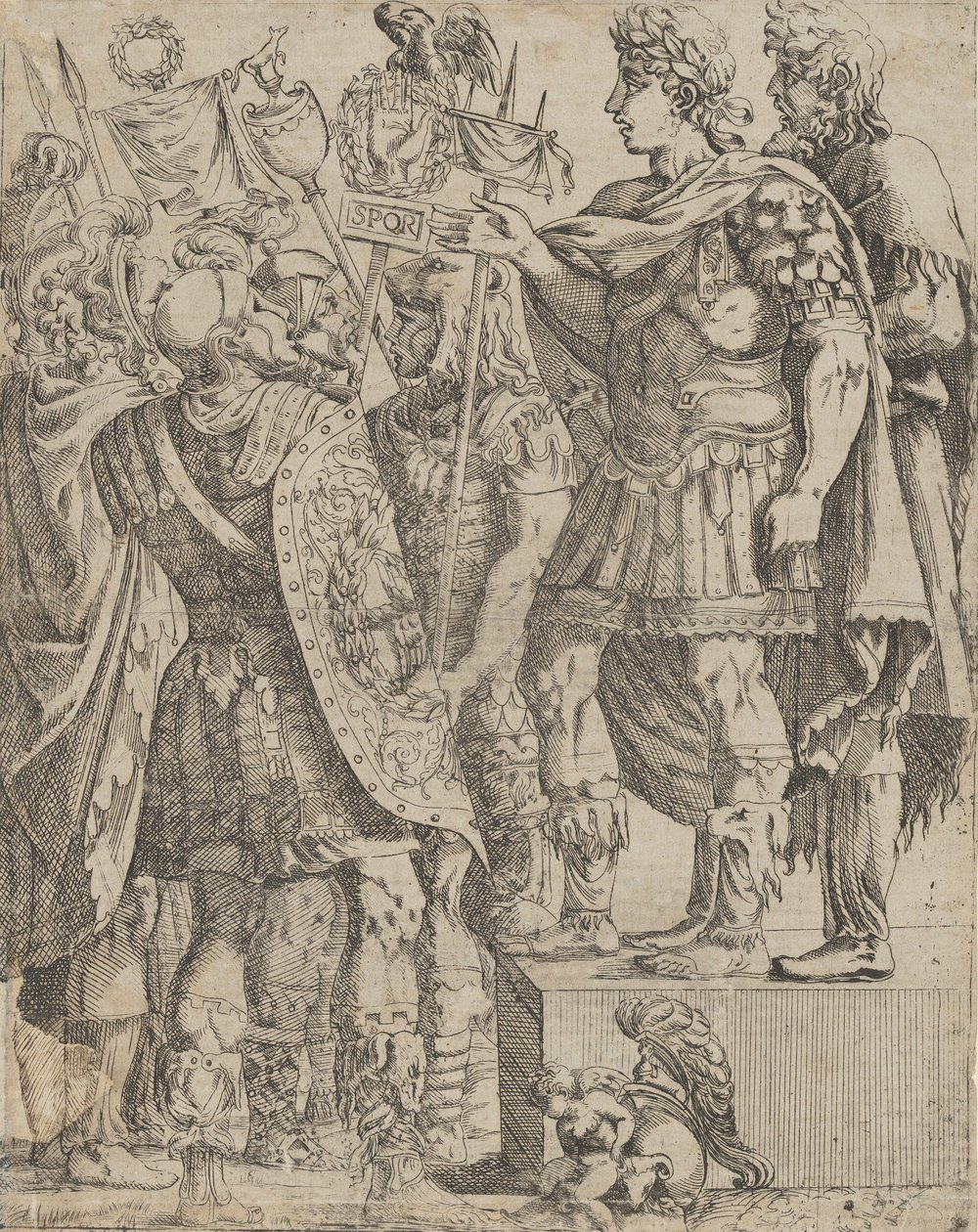 الإمبراطور يخاطب جنوده ، كاليفورنيا. 1542-45. بواسطة أنطونيو فانتوزي