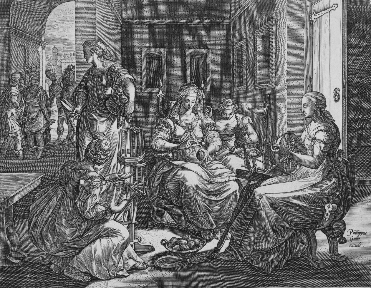 لوكريشيا وخادماتها في الغزل ، 1537-1545. بواسطة أنطونيو فانتوزي
