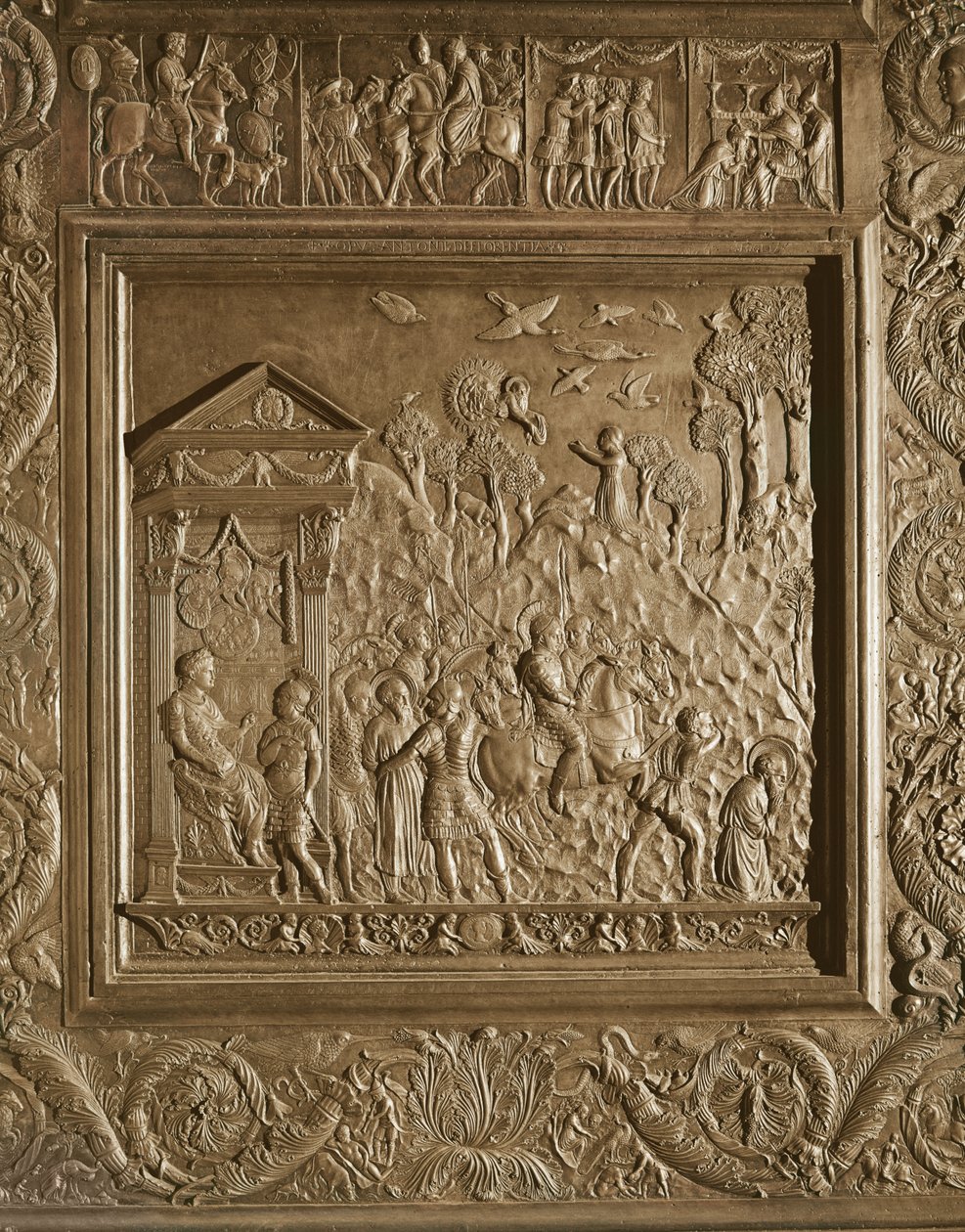 استشهاد القديس بولس ، التفاصيل من الباب المركزي للكنيسة ، مزخرفة 1439-45 (برونزية) (انظر أيضا 247330-247337) بواسطة أنطونيو فيلاريت