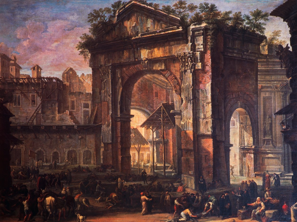 Portico of Octavia (زيت على قماش) بواسطة أنطونيو غاسباري