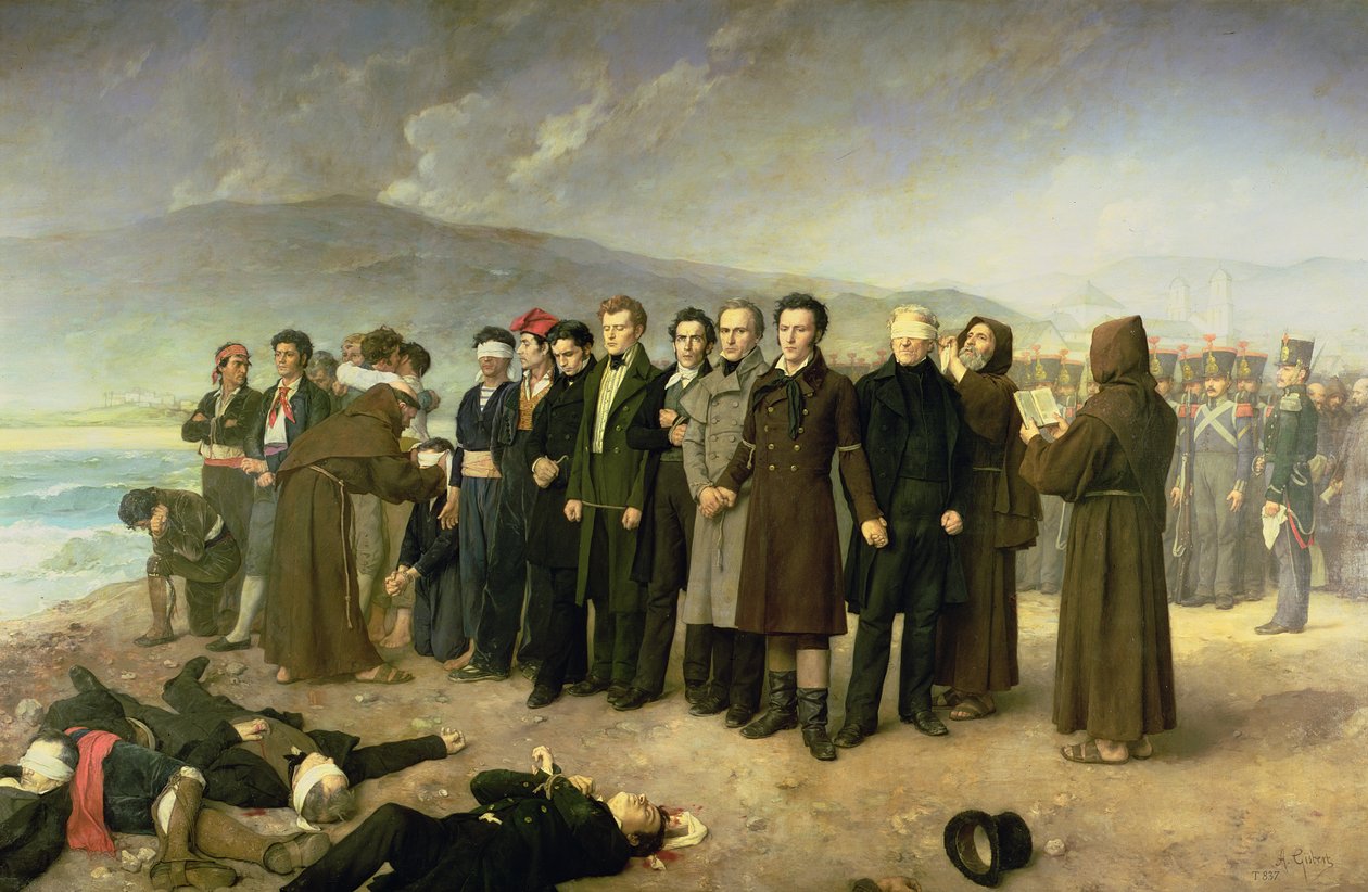 إعدام خوسيه ماريا دي توريخوس يوريارتي (1791-1831) ورفاقه في عام 1831 ، 1888 بواسطة أنطونيو جسبرت