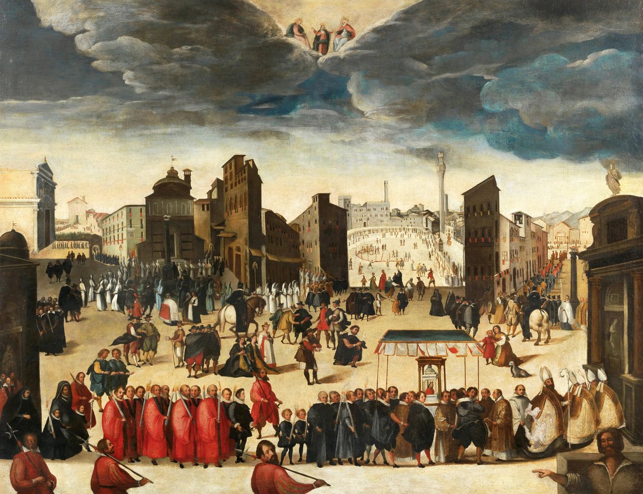 موكب الاحتفال بتكريس Insigne Collegiata di Santa Maria ، 23 أكتوبر 1611. بواسطة انطونيو جريجوري