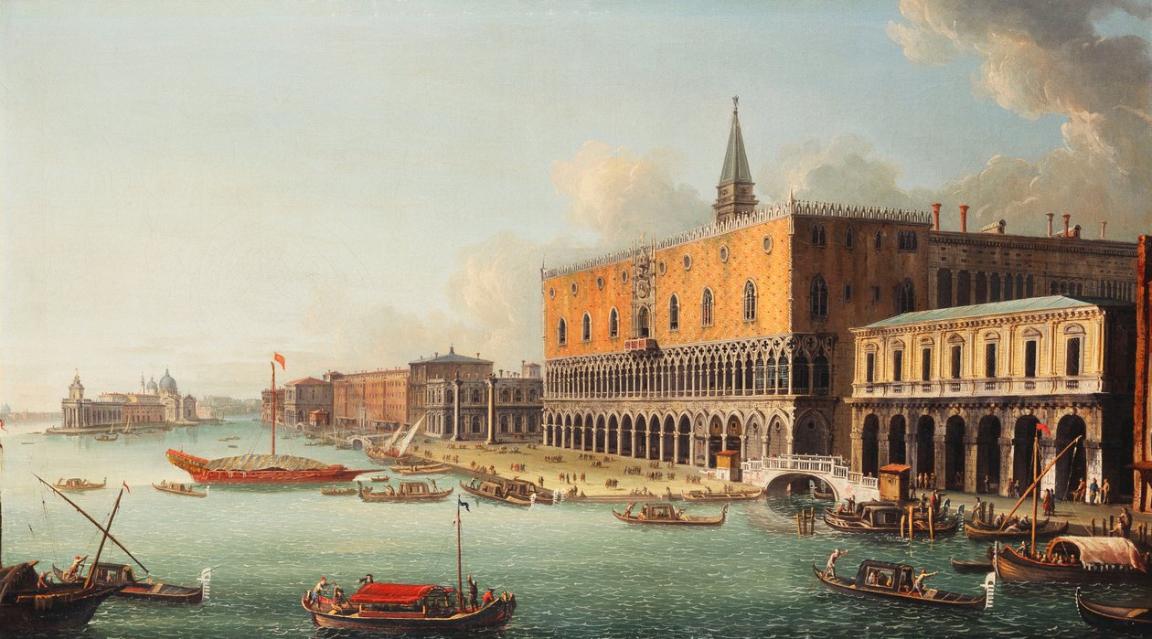 باسينو دي سان ماركو ، البندقية ، باتجاه الغرب ، حوالي 1740s بواسطة انطونيو جولي