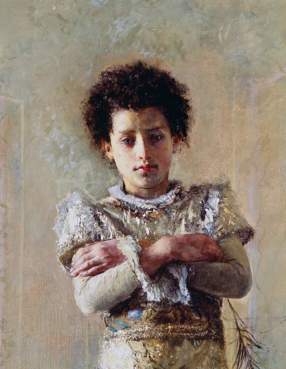 أكروبات ، تفاصيل ، أنطونيو مانشيني (1852-1930) ، زيت على قماش ، 250.5x111.5 سم بواسطة أنطونيو مانشيني