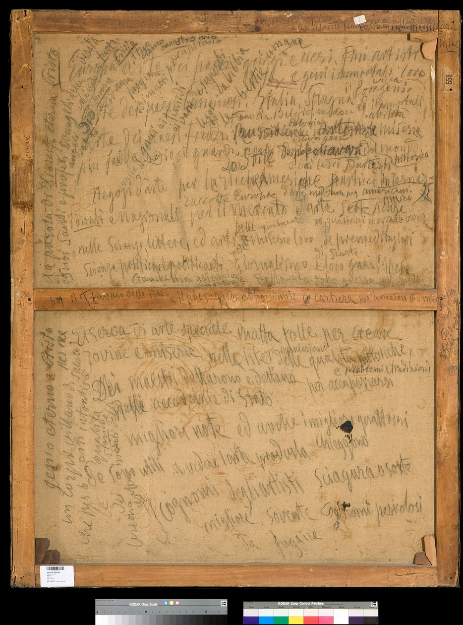 انعكاسات (ظهر أو خلف اللوحة) لوحة لأنطونيو مانشيني (1852-1930) 1920 مجموعة خاصة بواسطة أنطونيو مانشيني