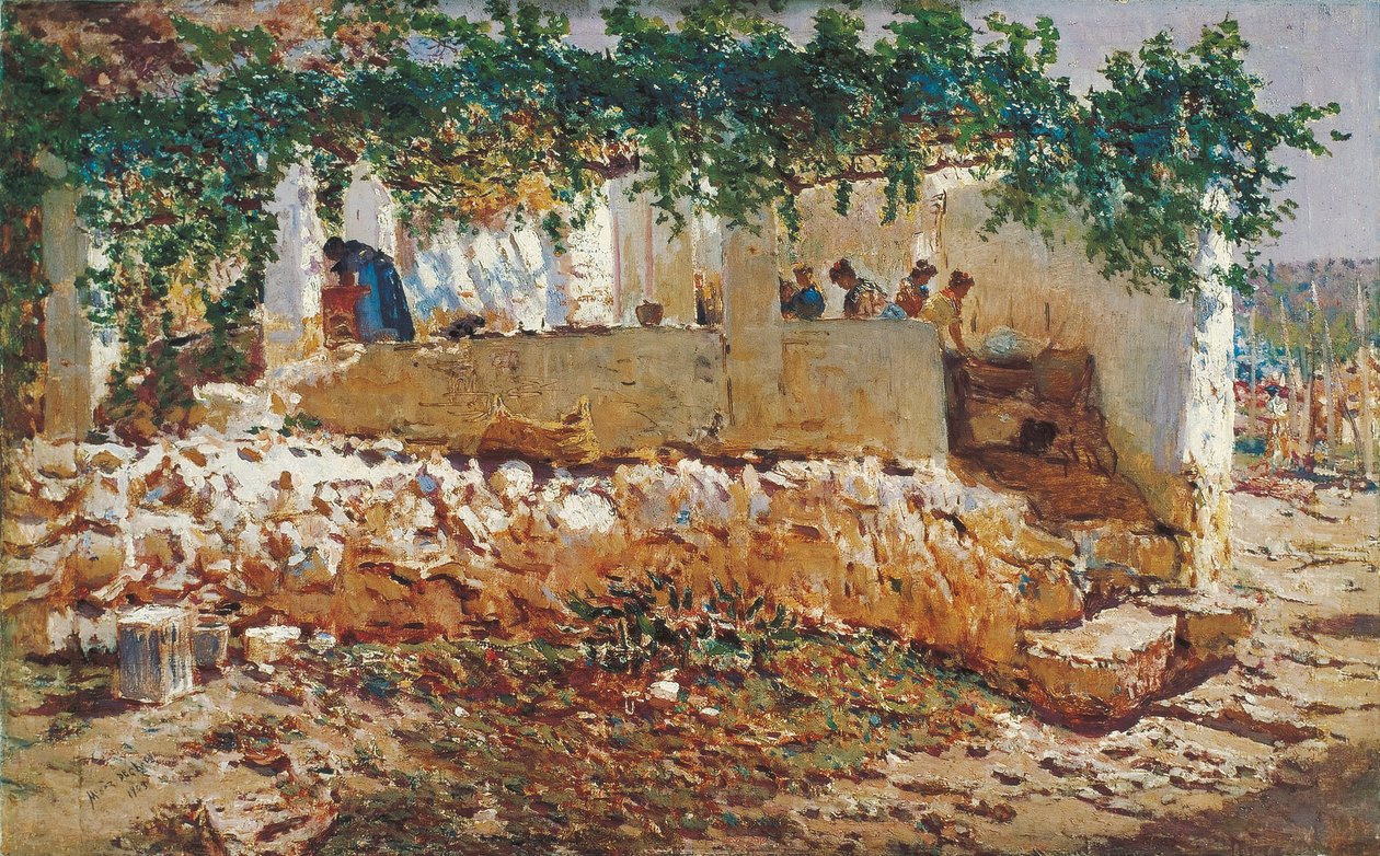 الغسالات - مونوز ديجرين ، أنطونيو (1840-1924) - 1903 - زيت على قماش - 62 × 98 - متحف كارمن تيسين ، ملقة بواسطة أنطونيو مونوز ديجرين