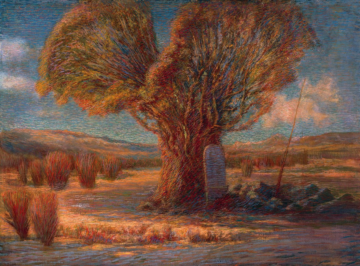 Caprera (The pine), by Antonio Pasinetti (1863-1940), oil on canvas, 70x95 cm. Italy, 20th century. بواسطة أنطونيو باسينيتي