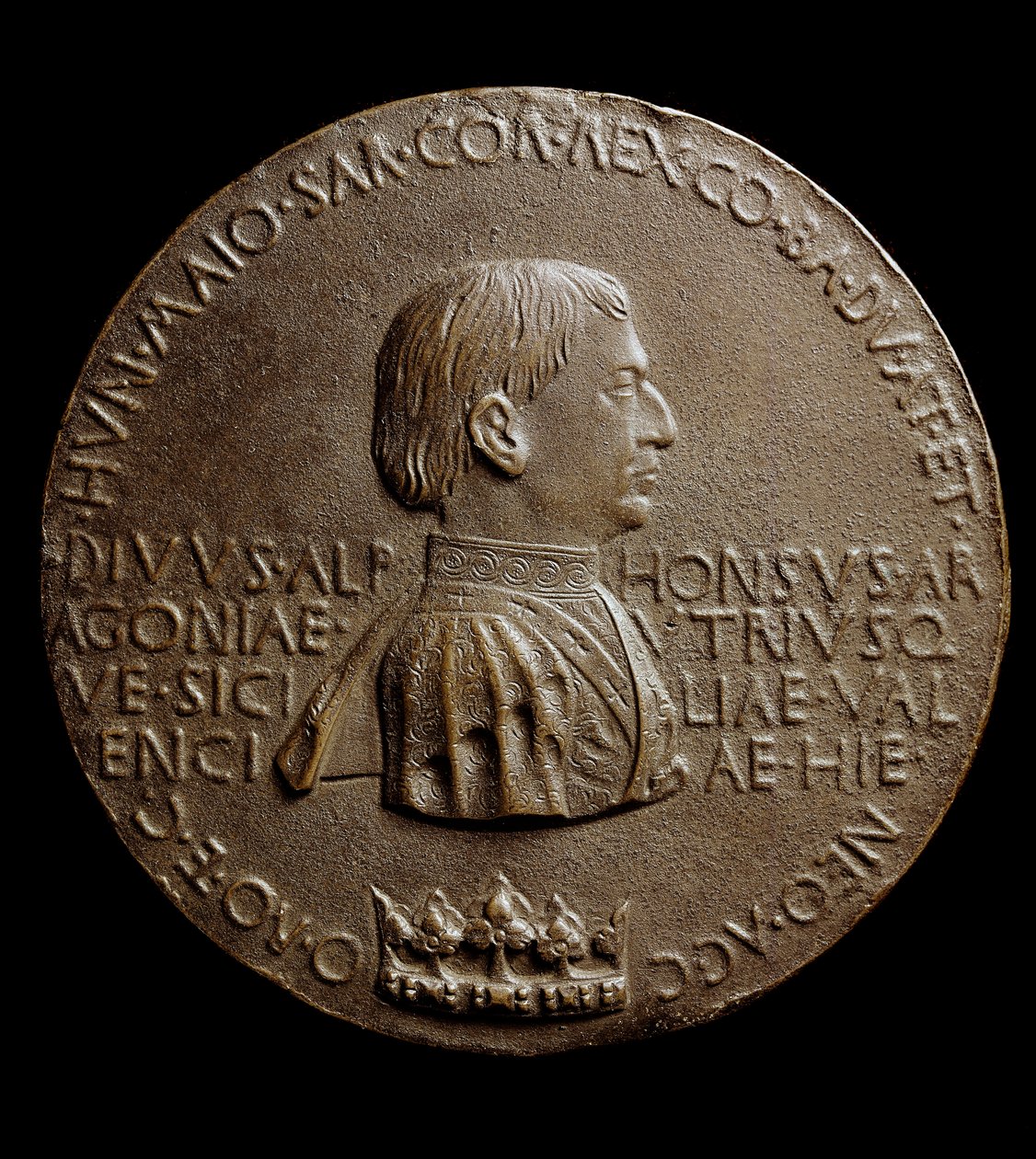 وسام ألفونسو الخامس ملك أراغون (ألفونسو العظيم أو العظيم). بالإيطالية Alfonso the Magnanimous أو Alfonso V of Aragon بواسطة أنطونيو بيسانيلو