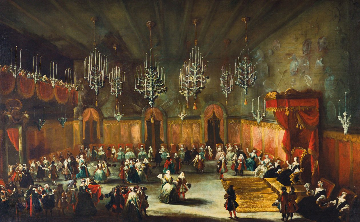 الكرة تكريما لآنا ماريا لويزا دي ميديشي ، ناخبة بالاتينات ، كاليفورنيا. 1718-1719. بواسطة أنطونيو ستوم