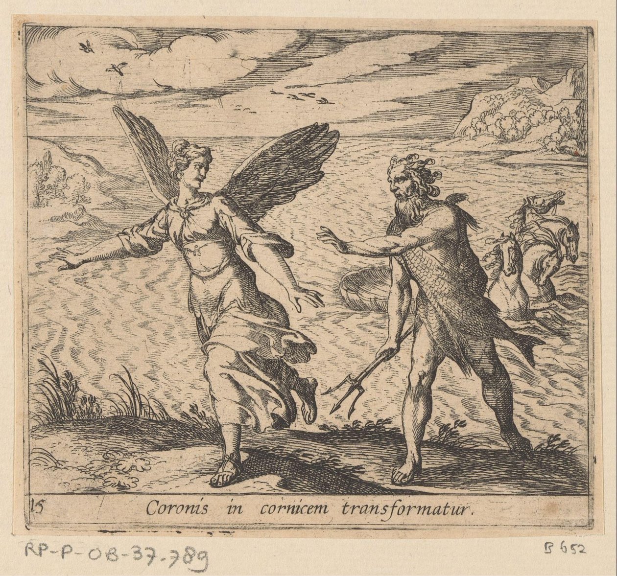 تغير التاج إلى een kraai يتحول التاج إلى إفريز (العنوان على الكائن) Metamorphoseon أو التحويلات (عنوان السلسلة) ميتامورفوسين فان أوفيديوس (عنوان المسلسل) بواسطة انطونيو تمبيستا