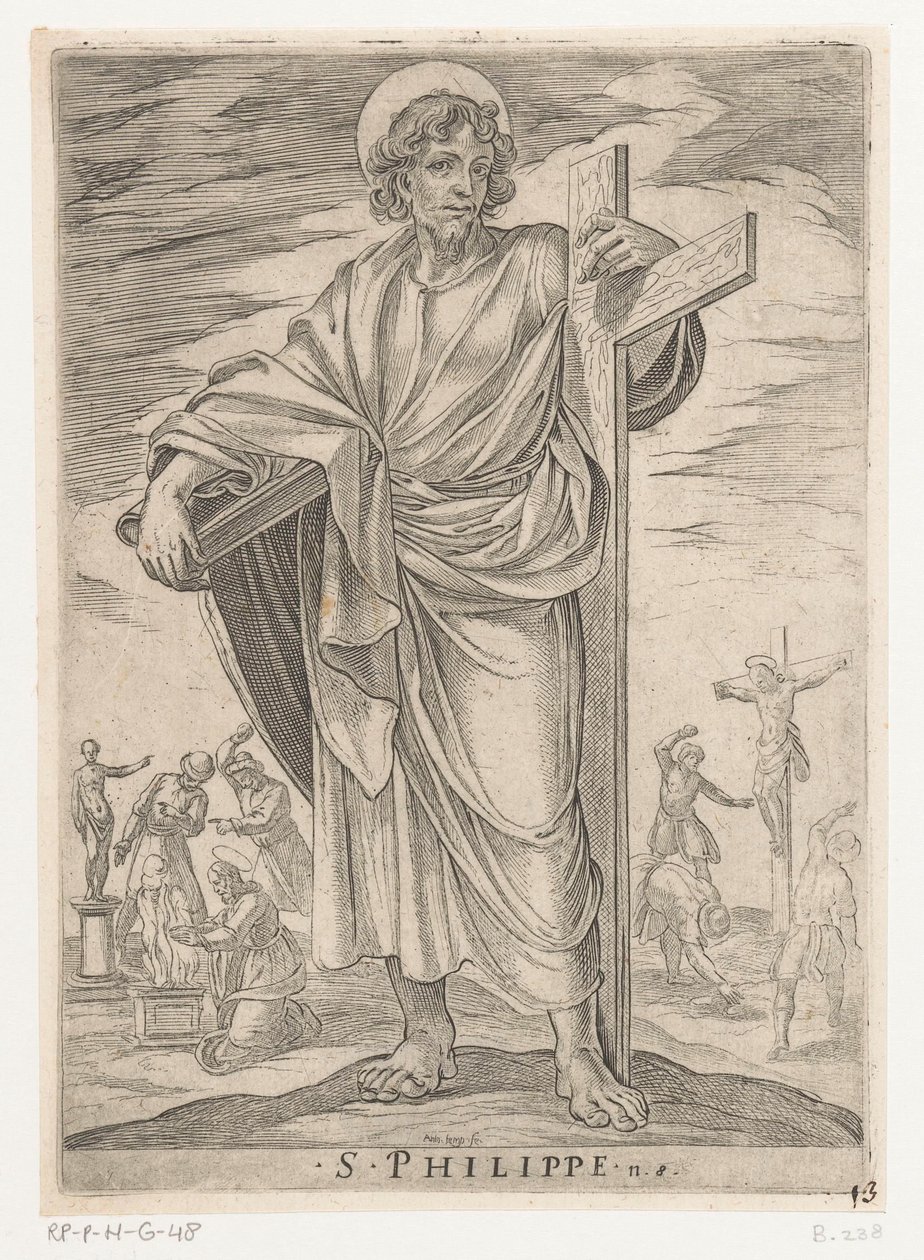 القديس فيليب S.Philippe (العنوان على الكائن) المسيح ومريم والرسل (عنوان السلسلة) بواسطة انطونيو تمبيستا