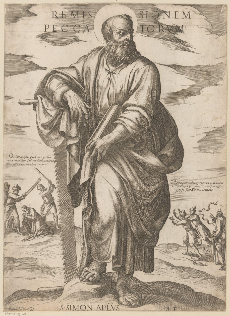 للقديس سمعان مغفرة الذنوب (العنوان على الشيء) المسيح ، ماري إن دي الرسول (عنوان السلسلة) بواسطة انطونيو تمبيستا
