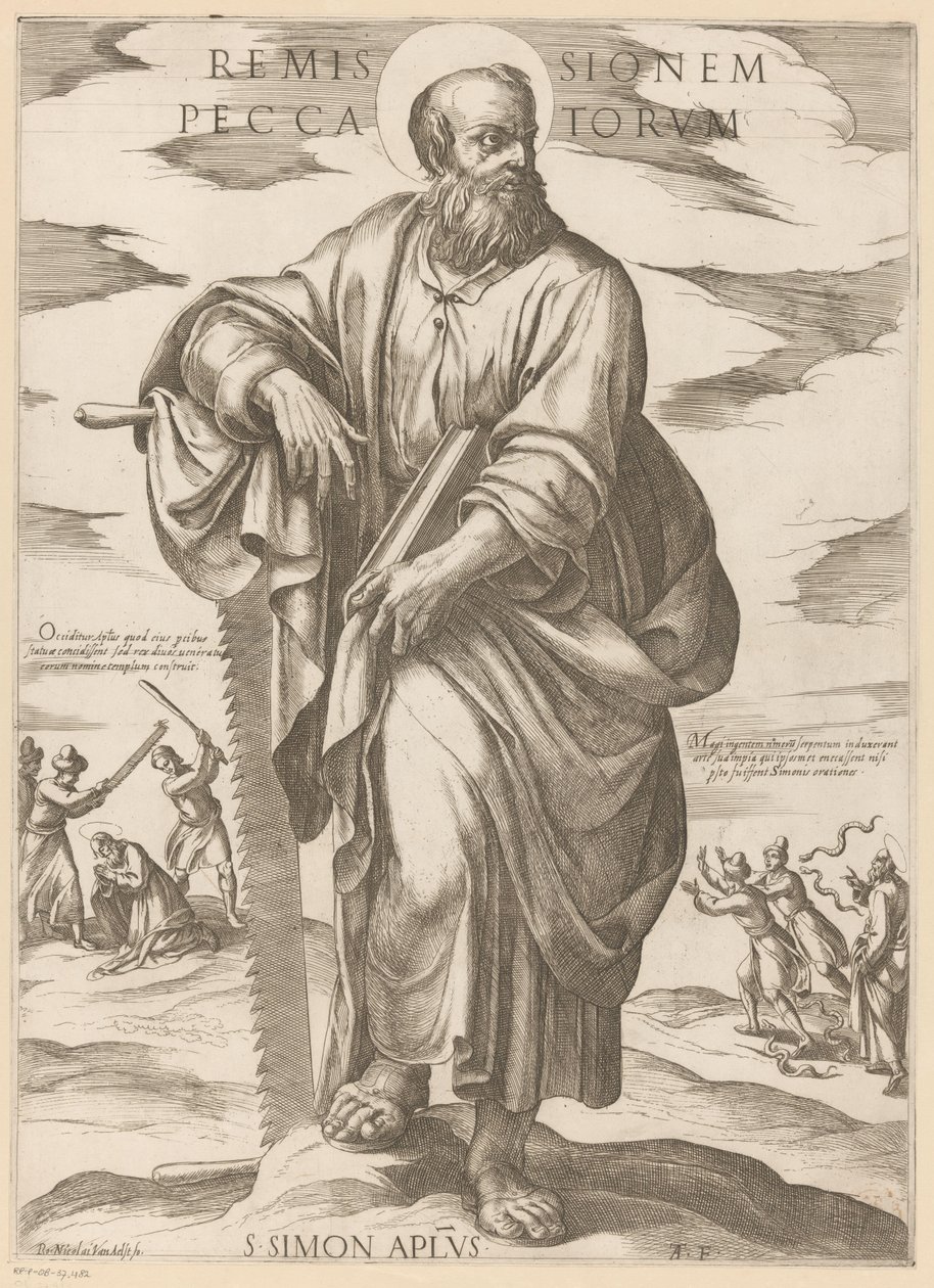 للقديس سمعان مغفرة الذنوب (العنوان على الشيء) المسيح ، ماري إن دي الرسول (عنوان السلسلة) بواسطة انطونيو تمبيستا