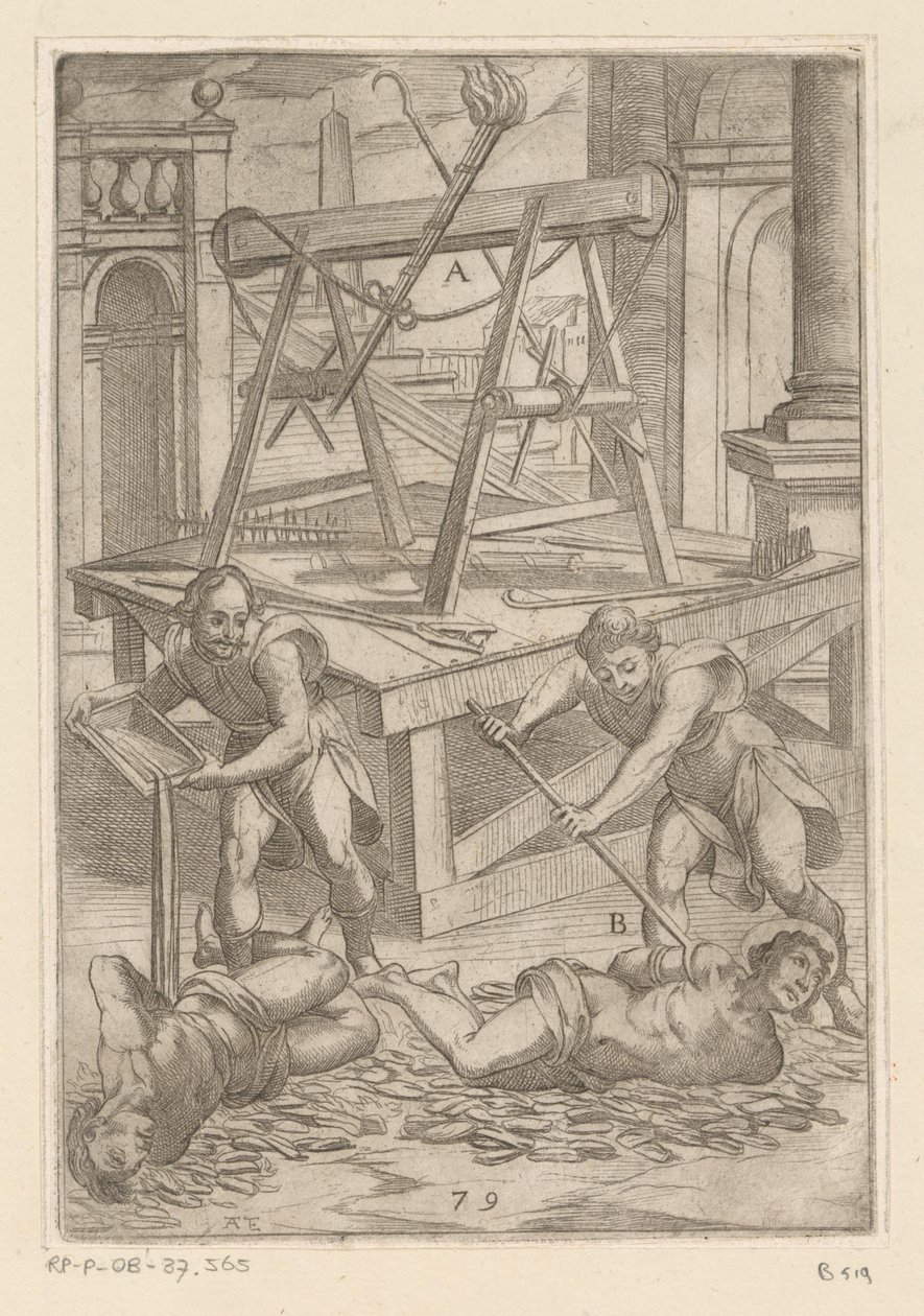 تعذيب بالزيت المغلي تعذيب شهداء المسيحيين (عنوان المسلسل) Varia tormentorum et supplicioru crudelium (...] (عنوان السلسلة) بواسطة انطونيو تمبيستا