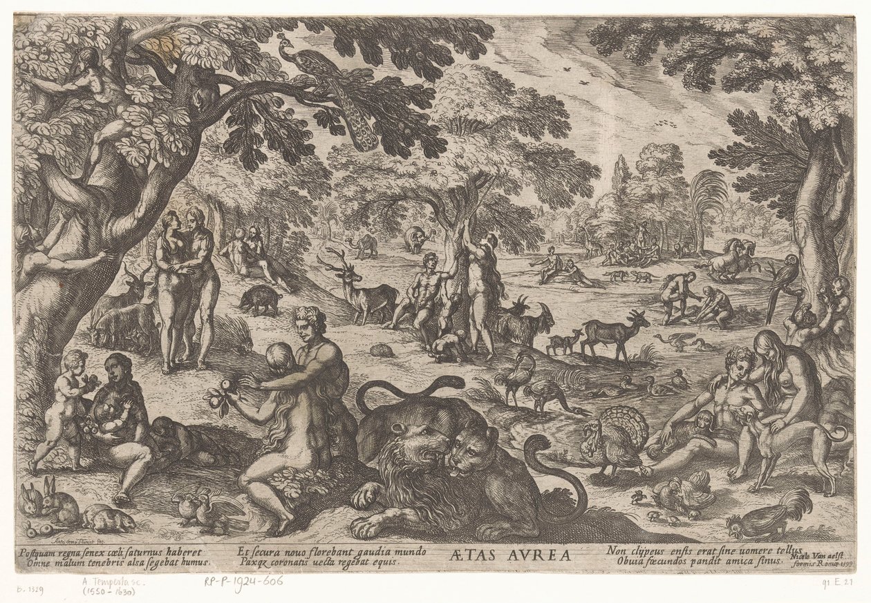 العصر الذهبي Aetas aurea (العنوان على الكائن) أربعة عصور من العالم (عنوان المسلسل) بواسطة انطونيو تمبيستا