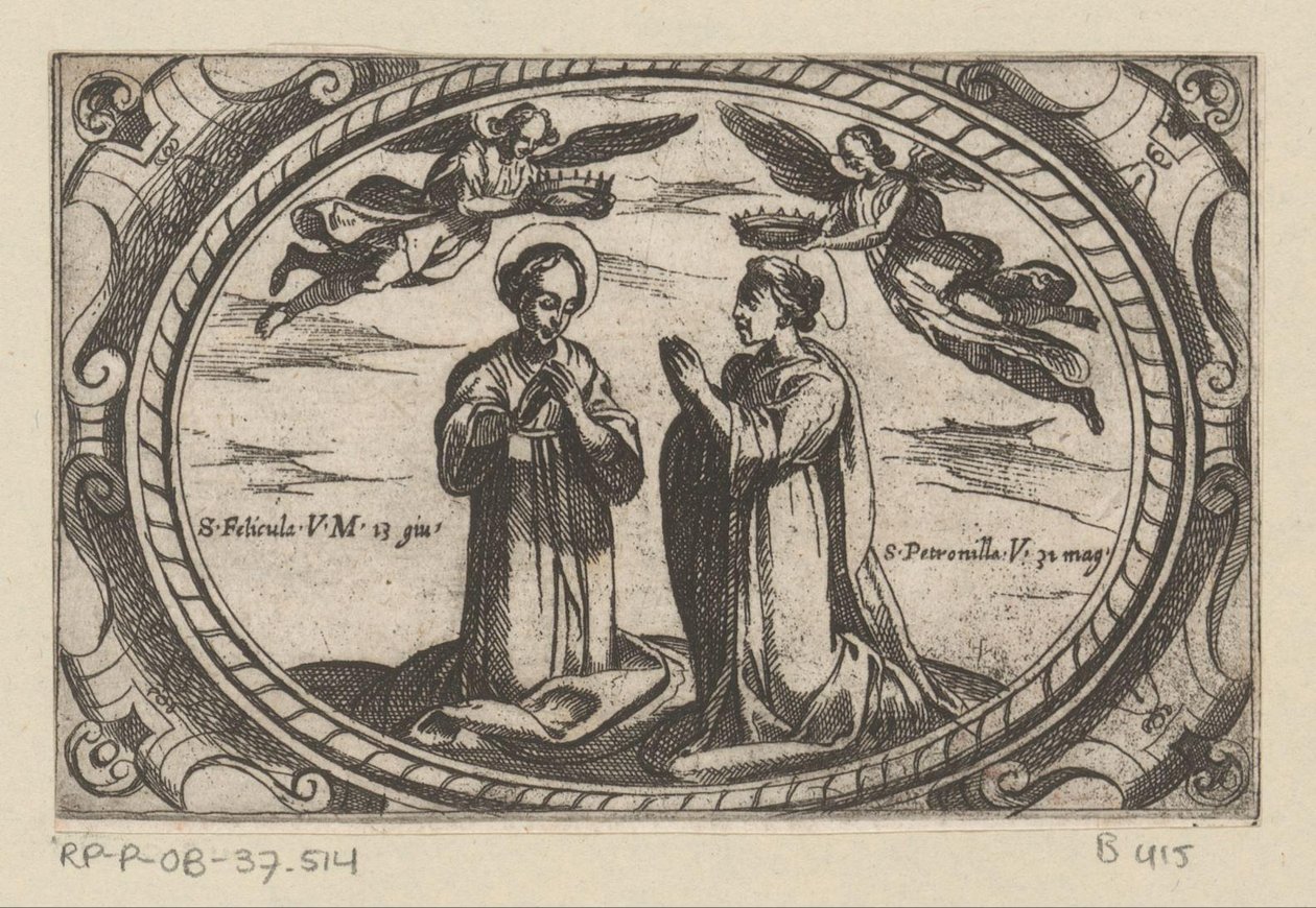 H. فيليكولا في H. Petronilla رومانيسك مارتلارسين (عنوان المسلسل) Imagini di Many virgini Rome nel Martyrio (عنوان السلسلة) بواسطة انطونيو تمبيستا