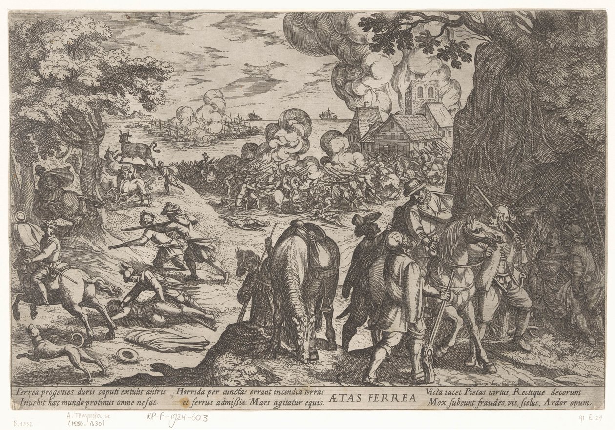 العصر الحديدي Aetas ferrea (العنوان على الكائن) أربعة عصور من العالم (عنوان المسلسل) بواسطة انطونيو تمبيستا