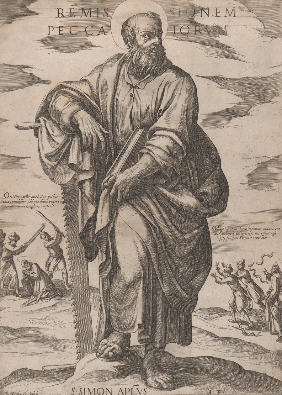 القديس سمعان ، من "المسيح ومريم والرسل" ، ج. 1590-كاليفورنيا. 1610. بواسطة انطونيو تمبيستا