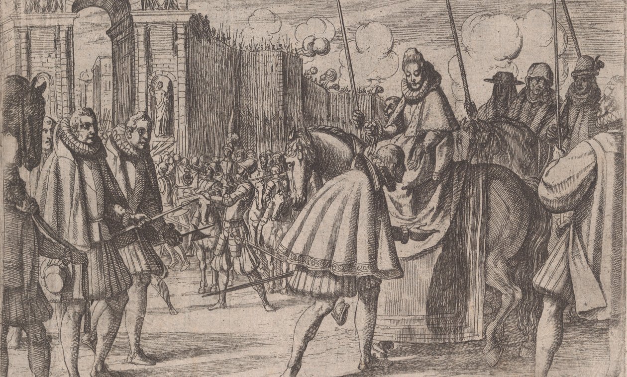 دخول مارجريت النمسا إلى ميلانو ، من حياة مارغريت النمسا ، ص ... ، 1612. بواسطة انطونيو تمبيستا