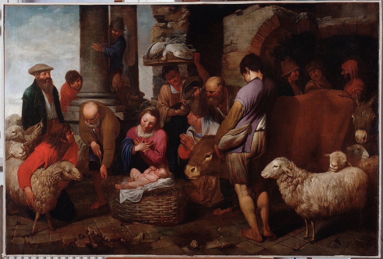 العشق من لوحة المجوس لأنطونيو ترافي (1608-1665) جينات القرن السابع عشر Musei di Strada Nuova (سابقًا Palazzo Bianco) بواسطة أنطونيو ترافي