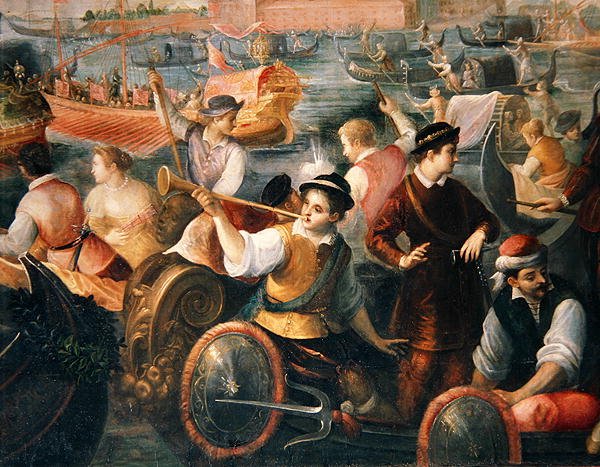 تفكيك كاتارينو كورنارو في البندقية عام 1489 (تفاصيل 307885) بواسطة أنطونيو فاسيلاتشي