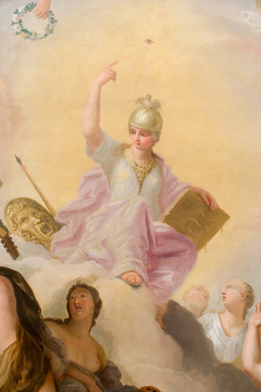 مينيرفا محاطة بالفنون والعلوم ، تفاصيل من The Banqueting House بواسطة أنطونيو فيريو