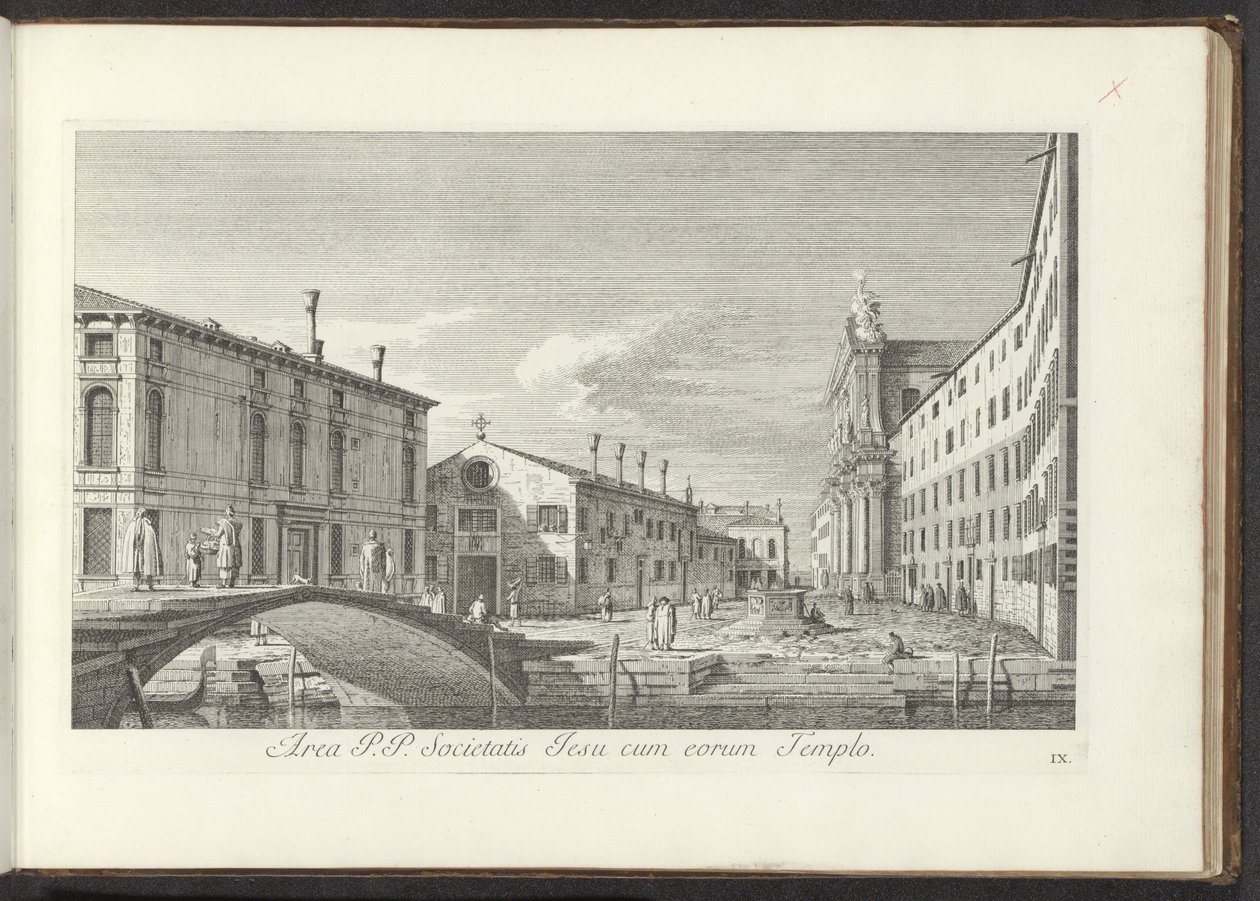 Gezicht op Campo dei Gesuiti te Venetië منطقة P.P. جمعية يسوع مع هيكلهم (العنوان على الشيء) Gezichten op bugemenen en pleinen in Venetië (عنوان السلسلة) المناظر الأكثر شهرة لمدينة البندقية ، من 38 لوحة لقناة أنطونيوس ، محفورة بالنحاس بواسطة آن بواسطة أنطونيو فيسينتيني