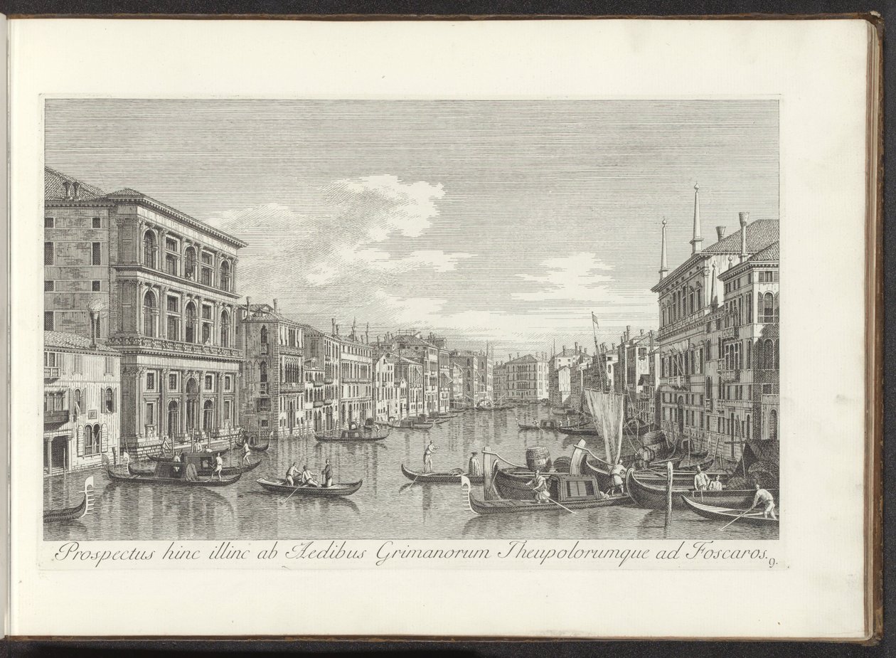 Gezicht op het Canal Grande، Palazzo Grimani en Ca 