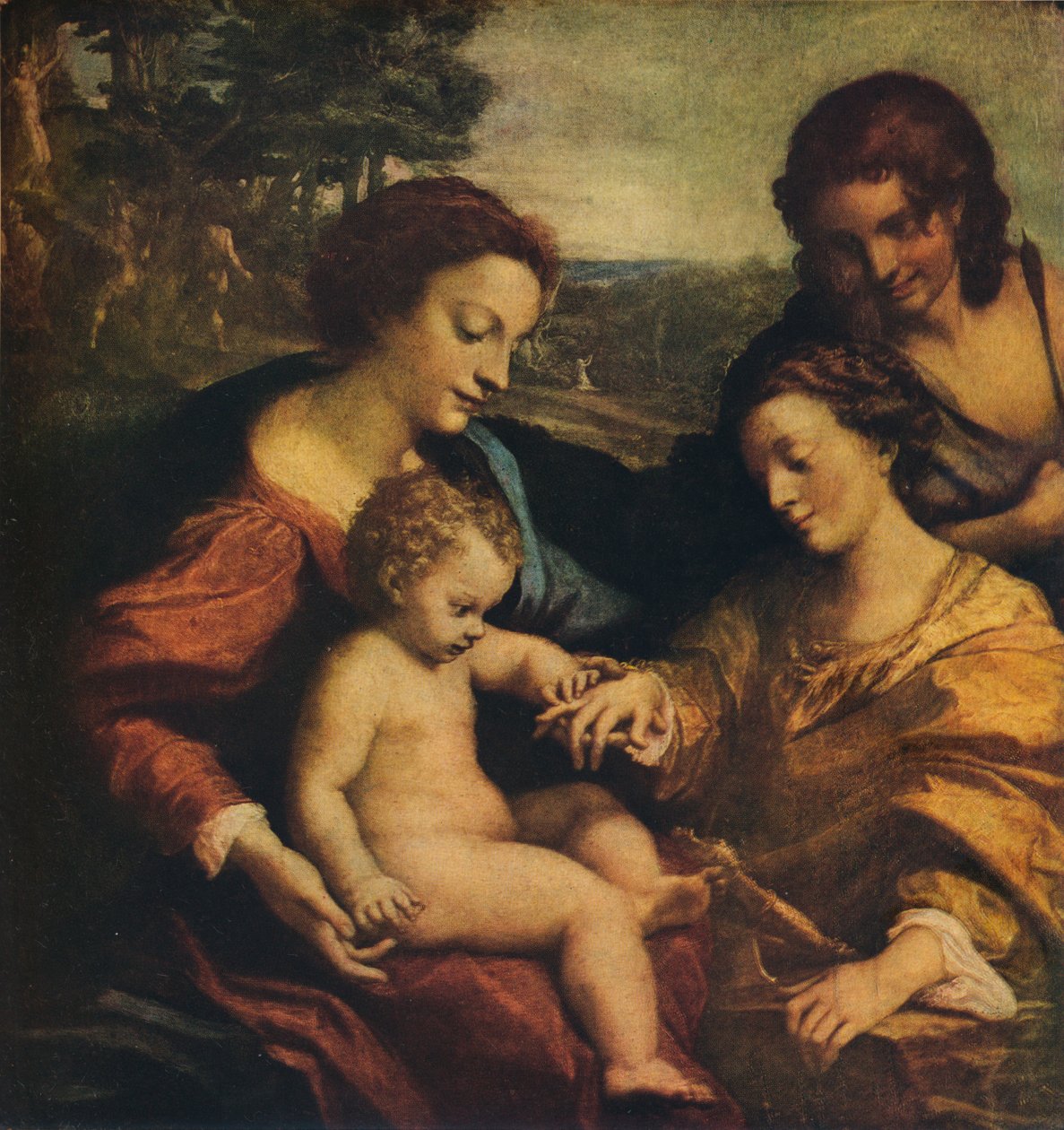 الزواج الصوفي لسانت كاترين ، 1526-1527. بواسطة أنطونيو دا كوريجيو