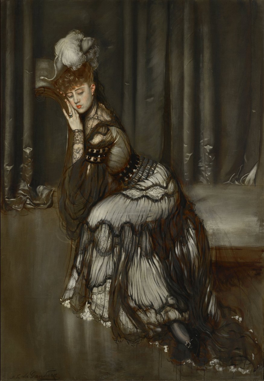 صورة مدام سالفاتور لوحة أنطونيو لا غاندارا (1861-1917) بواسطة أنطونيو دي لا غاندارا
