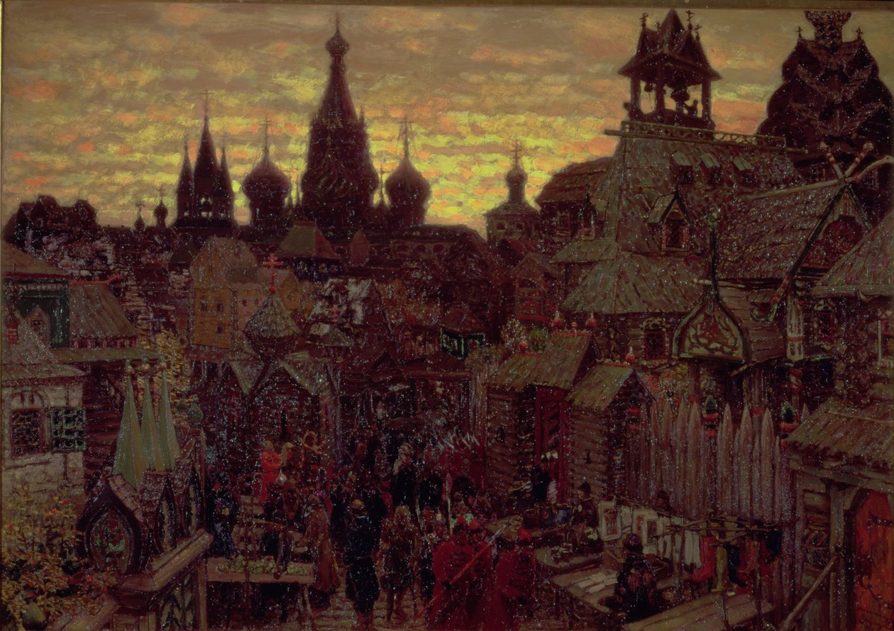 القرن السابع عشر موسكو ، شارع في كيتاي جورود ، 1900 بواسطة Apollinari Mikhailovich Vasnetsov