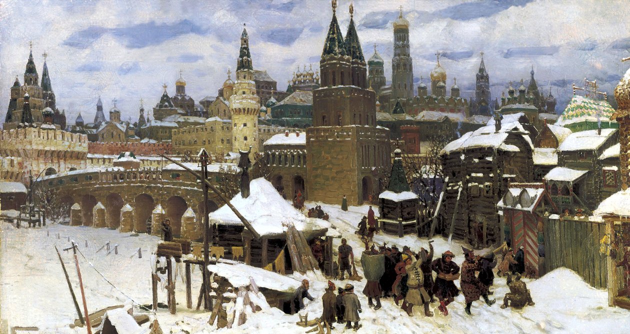 موسكو في القرن السابع عشر. جسر جميع القديسين ، 1901 بواسطة Apollinari Mikhailovich Vasnetsov