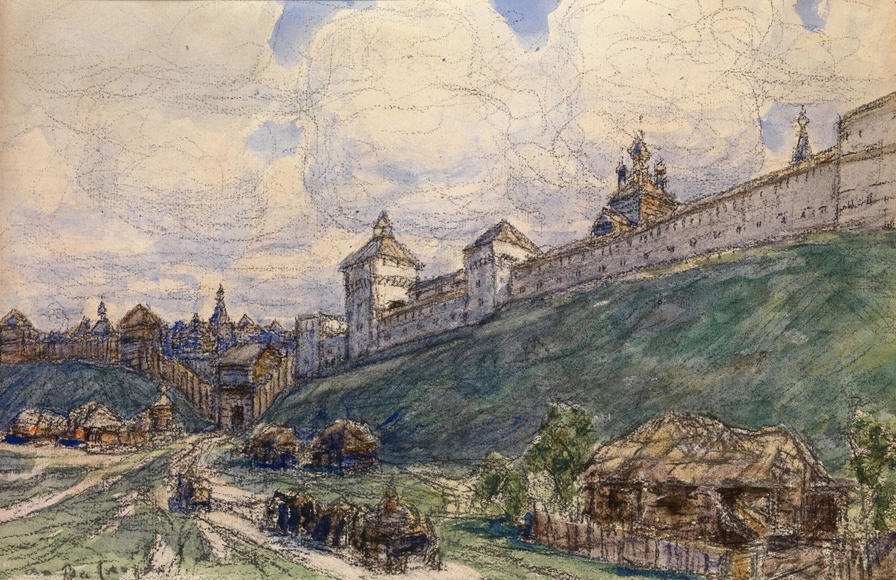 سيربوخوف في القرن السابع عشر بواسطة Apollinari Mikhailovich Vasnetsov