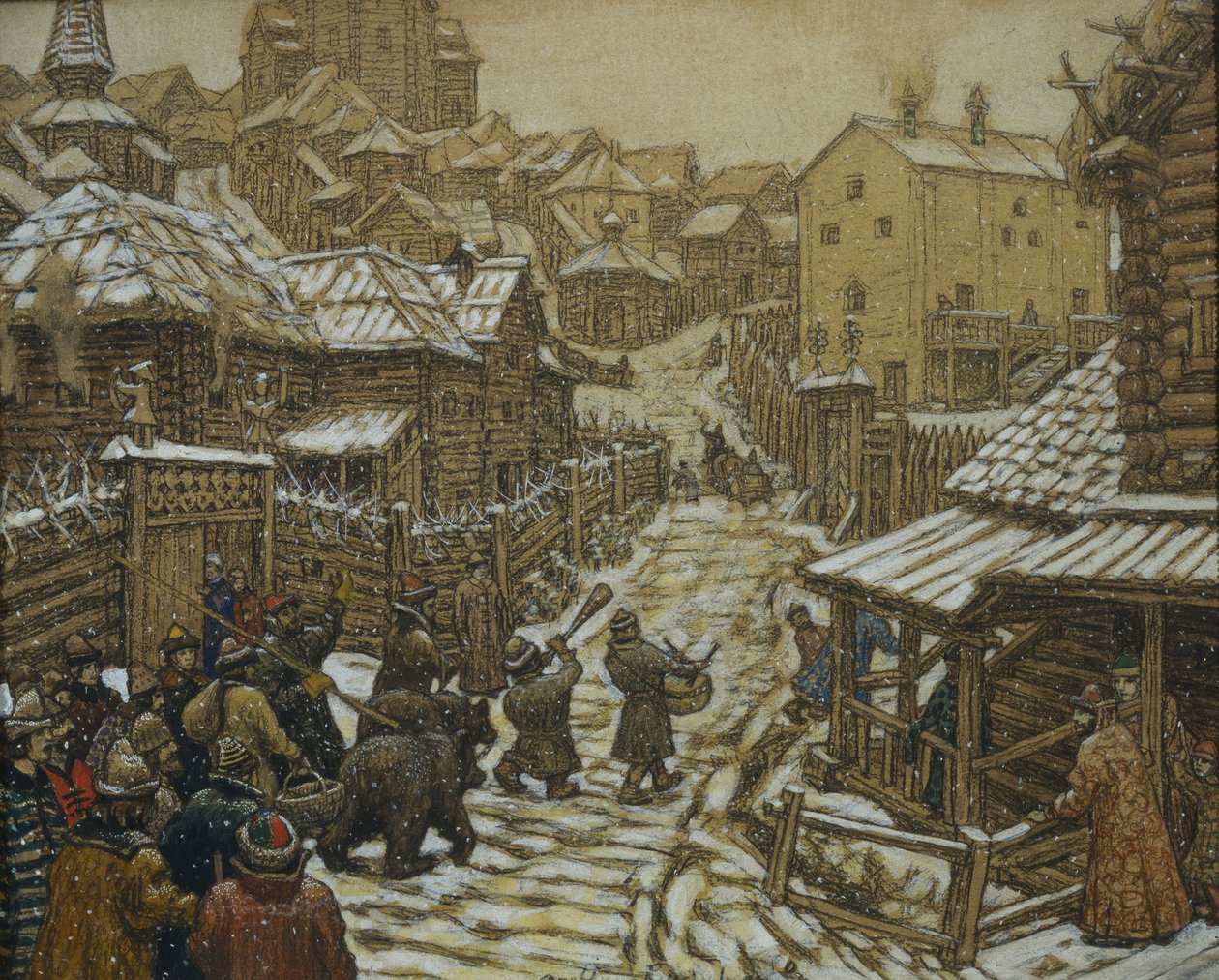 المدربين الدب. موسكو القديمة ، 1911 بواسطة Apollinari Mikhailovich Vasnetsov