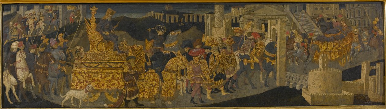 انتصار Scipio Africanus (تمبرا مع الذهب والفضة على اللوحة) بواسطة أبولونيو (استوديو) وماركو ديل بونو (1402 89)